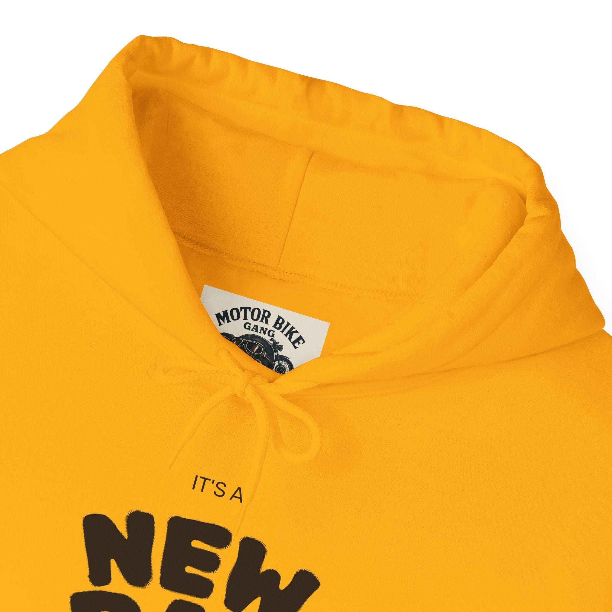 The Gildan Heavy Blend Yellow hoodie bike gang premium